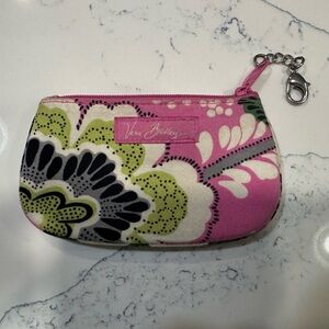 Vera Bradley Zip ID Case in the Priscilla Pink pattern